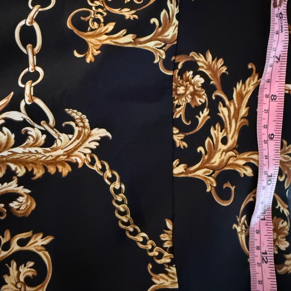 Worthington Black and Gold Pencil Skirt Cocktail elastic waist love​ - Picture 5 of 7